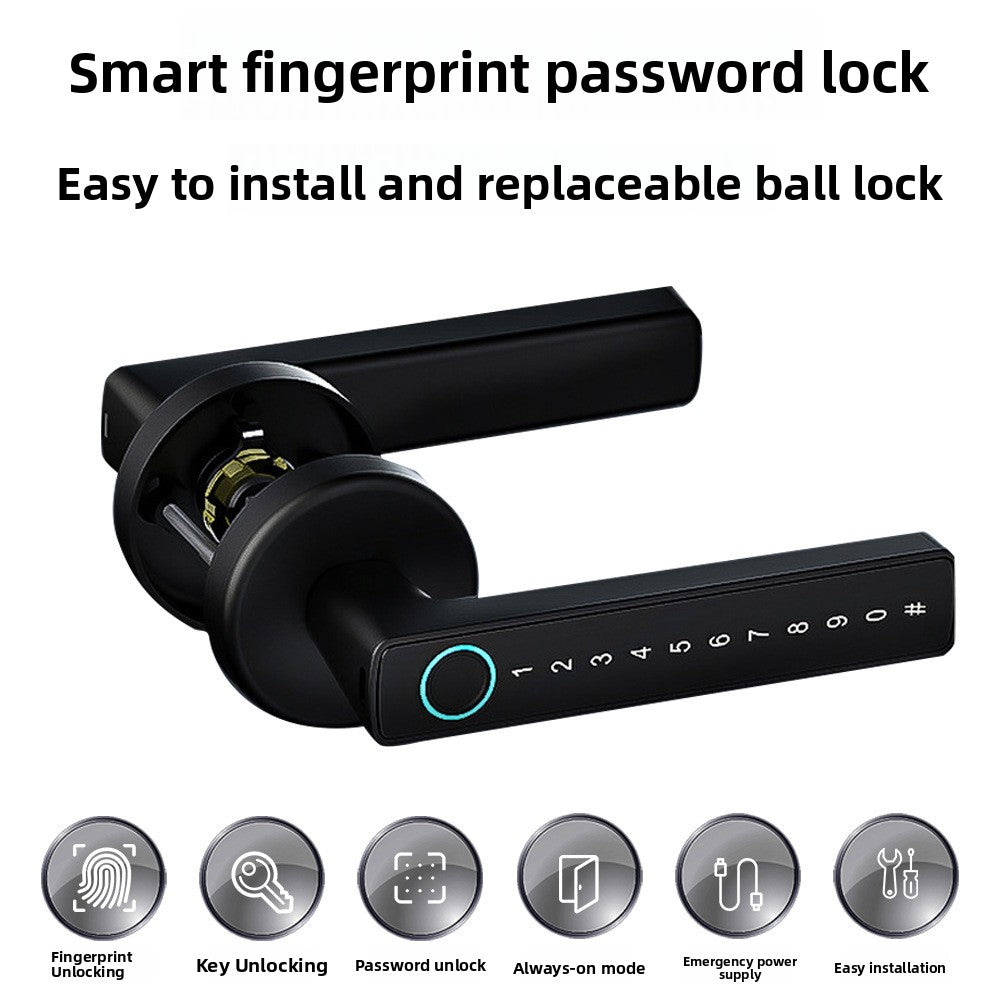 Fingerprint Bluetooth Door Handle Lock