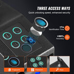 Blue Light Silent Fingerprint Password Key Box