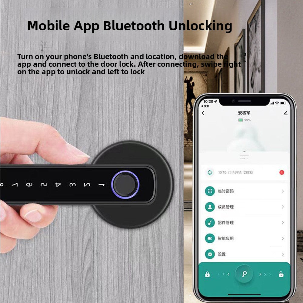 Fingerprint Bluetooth Door Handle Lock