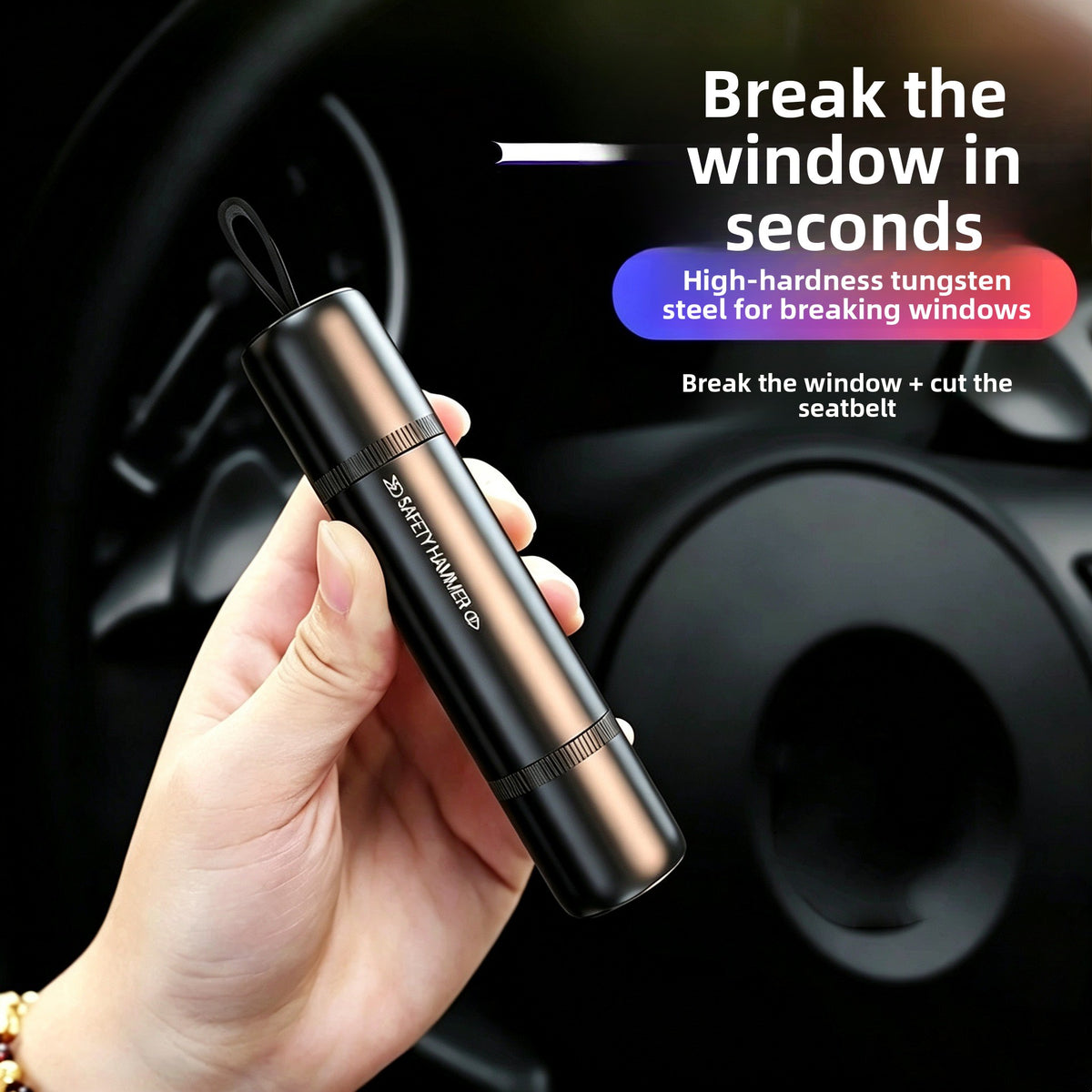 Multi-Functional Car Safety Hammer