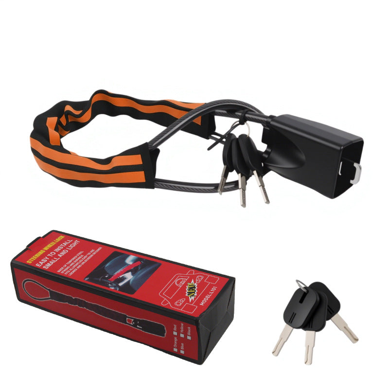 Universal Car Steering Wheel Lock with Steel Cable