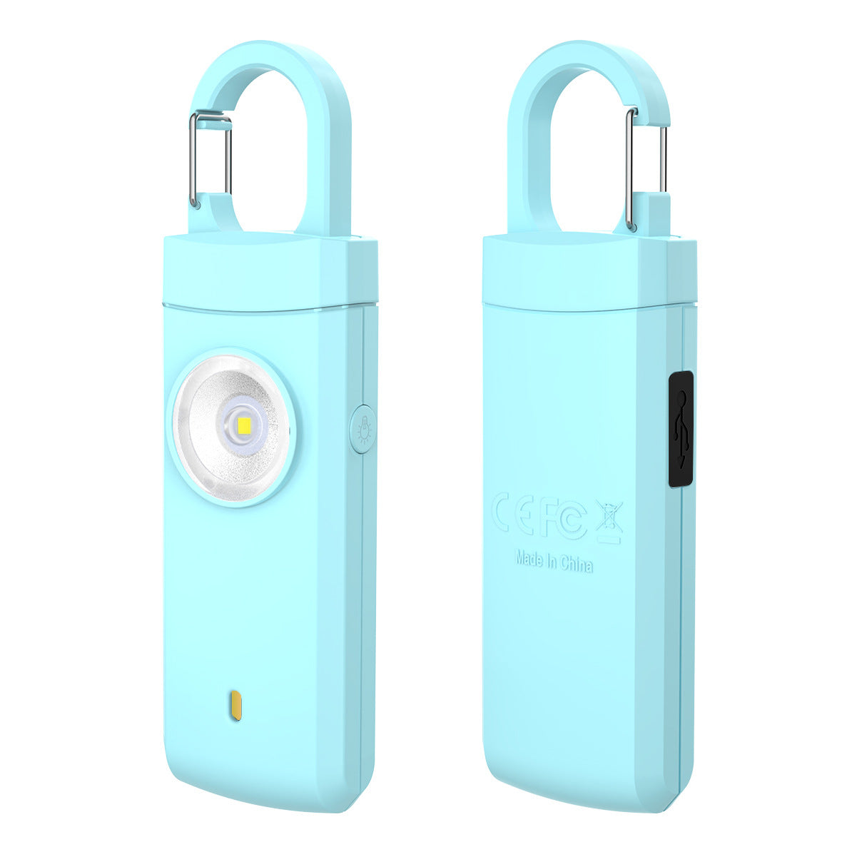 Rechargeable Personal Safety Alarm with LED Light