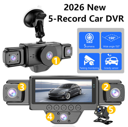 4-Lens Dash Cam with 1080P Recording and Parking Monitor