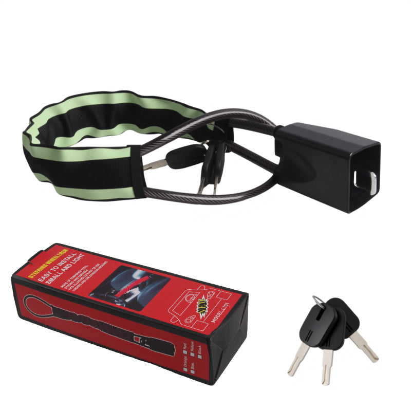 Universal Car Steering Wheel Lock with Steel Cable