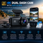 4K Dual Dash Cam with WiFi and GPS